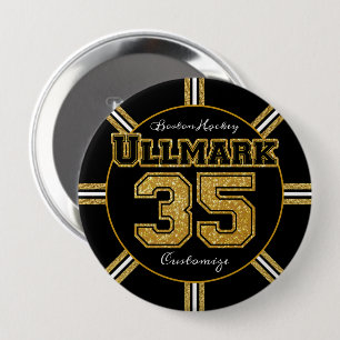 Boston Hockey Ullmark 35 Ronde Button 4,0 Cm