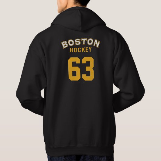 Boston Hockey zwarte sweatshirt met capuchon (Achterkant)