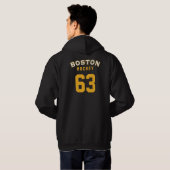 Boston Hockey zwarte sweatshirt met capuchon (Achterkant volledig)