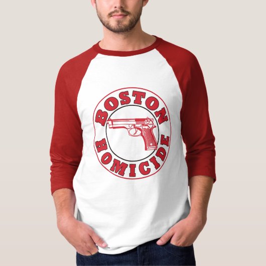 Boston Homicide 3/4 Length Raglan T-shirt (Voorkant)