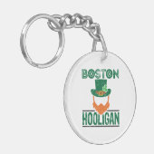 Boston Hooligan St Patricks Day Sleutelhanger (Voorkant Links)