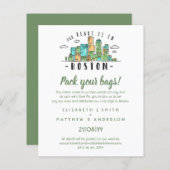 BOSTON Huwelijk Handgetekende Silhouette Moderne U (Voorkant / Achterkant)