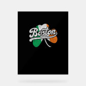 Boston Iers T-shirt Acryl Bord (Voorkant)