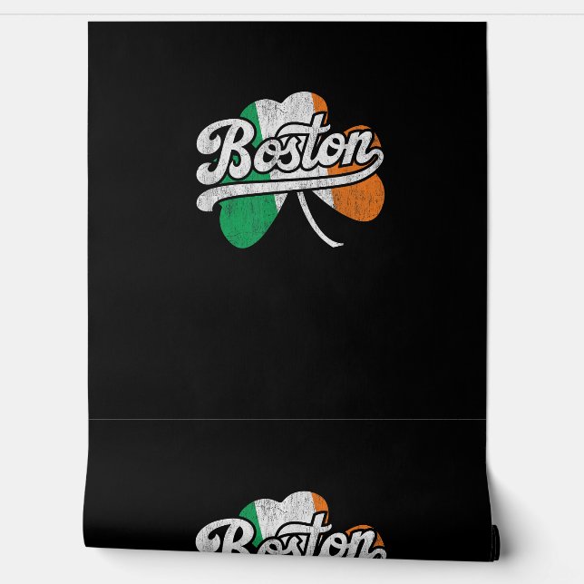 Boston Iers T-shirt Behang (Afrollen)