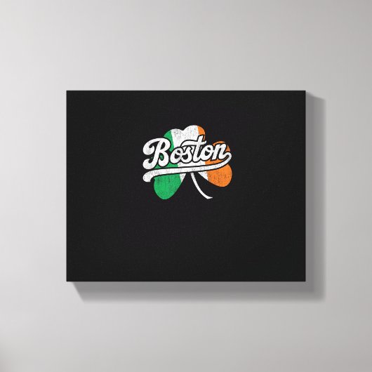 Boston Iers T-shirt Canvas Afdruk (Voorkant)