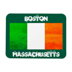 Boston Ierse Vlagmagneet – Massachusetts Souvenir Magneet