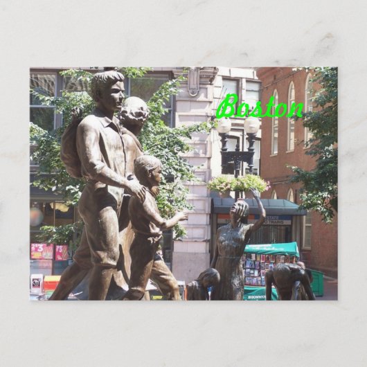 Boston Irish Famine Memorial Briefkaart (Voorkant)