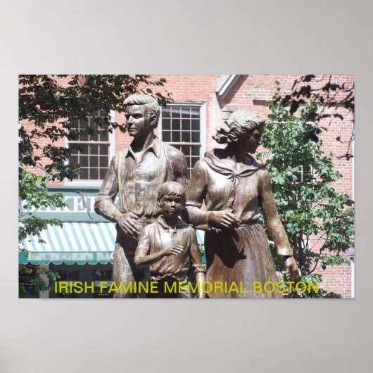 Boston Irish Famine Memorial Poster (Voorkant)