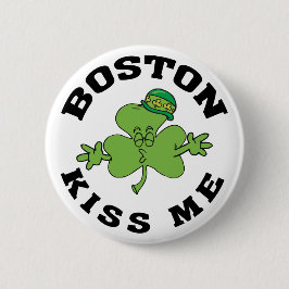 Boston Irish Kiss me Gift Ronde Button 5,7 Cm