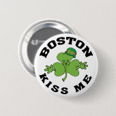 Boston Irish Kiss me Gift Ronde Button 5,7 Cm (Voorkant /achterkant)