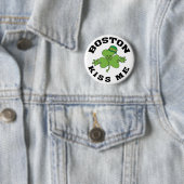 Boston Irish Kiss me Gift Ronde Button 5,7 Cm (In situ)