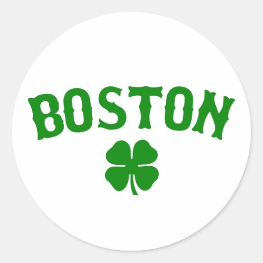 Boston Irish Ronde Sticker (Voorkant)