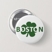 Boston Irish Shamrock Button (Voorkant /achterkant)