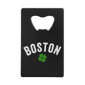 Boston Irish Shamrock Creditkaart Flessenopener (Voorkant)