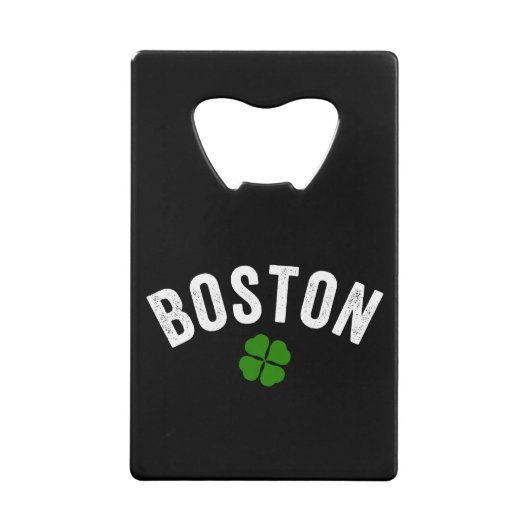 Boston Irish Shamrock Creditkaart Flessenopener (Voorkant)