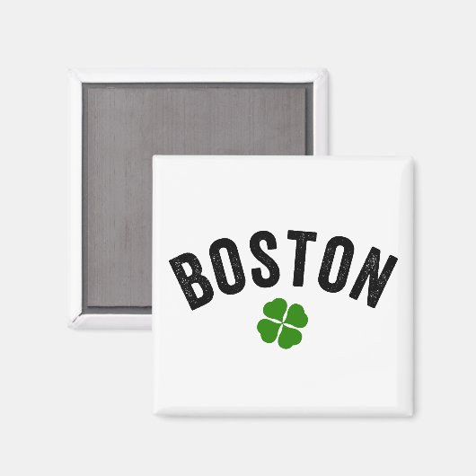Boston Irish Shamrock Magneet (Voorkant / Achterkant)