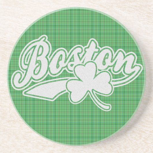 Boston Irish Shamrock Onderzetter (Voorkant)