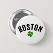 Boston Irish Shamrock Ronde Button 5,7 Cm (Voorkant /achterkant)