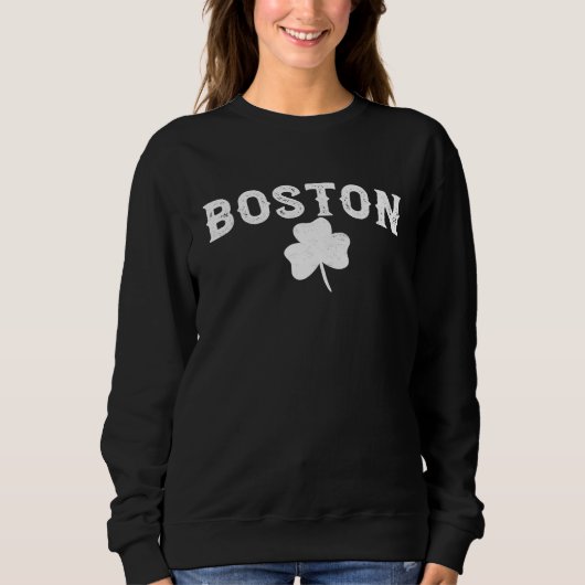 Boston Irish Shamrock St Patrick's Day Trui (Voorkant)