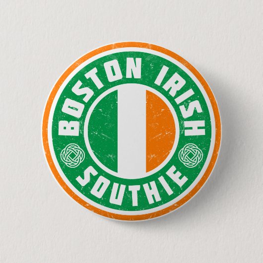 Boston Irish Southie Ronde Button 5,7 Cm (Voorkant)