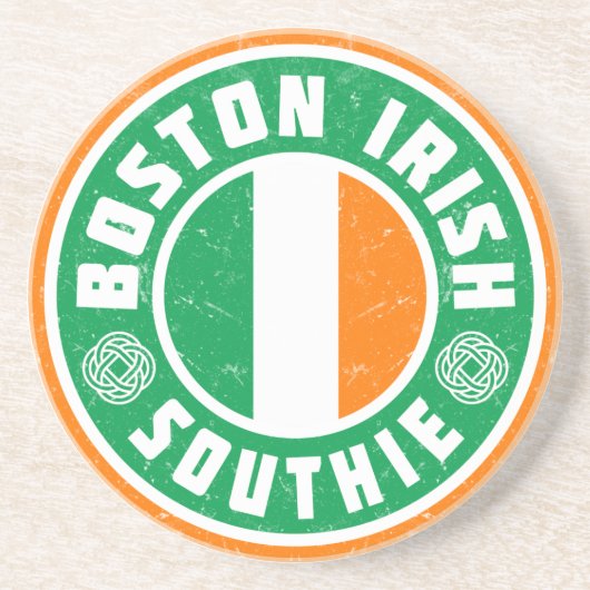 Boston Irish Southie Zandsteen Onderzetter (Voorkant)