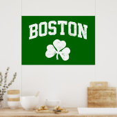 boston irish st patrick ' s shamrock clover southi poster (Keuken)