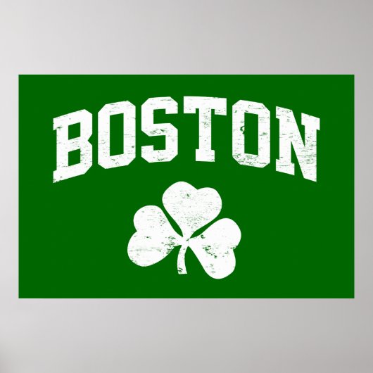boston irish st patrick ' s shamrock clover southi poster (Voorkant)