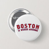 Boston is Geweldige van het schuitje Ronde Button 5,7 Cm (Voorkant /achterkant)