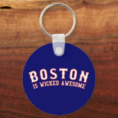 Boston is Geweldige van het schuitje Sleutelhanger (Voorkant)