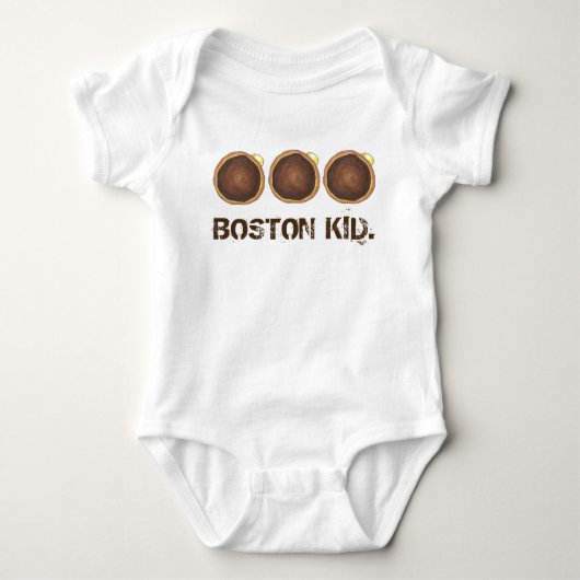 Boston Kind Cream Pie Donut Doughnut Massachusetts Romper (Voorkant)