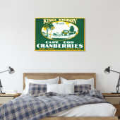 Boston Kings Highway Brand Cranberry Label Canvas Afdruk (Insitu (Slaapkamer))