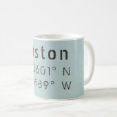 Boston Latitude en lengte Koffiemok (Voorkant rechts)