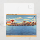  Boston Light, Boston Harbour Briefkaart (Voorkant / Achterkant)