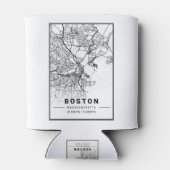 Boston Light City Map Blikjeskoeler (Achterkant)