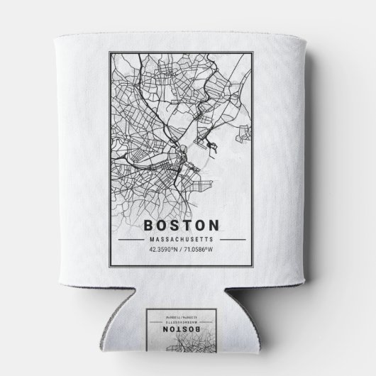 Boston Light City Map Blikjeskoeler (Achterkant)