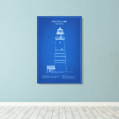 Boston Light Lighthouse - Massachusetts – AD Canvas Afdruk (Insitu (Houten vloer))