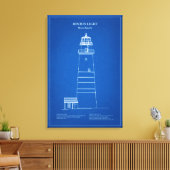 Boston Light Lighthouse - Massachusetts – AD Canvas Afdruk (Insitu (Woonkamer))