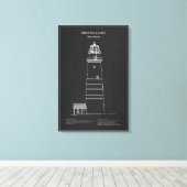 Boston Light Lighthouse - Massachusetts – PD Canvas Afdruk (Insitu (Houten vloer))