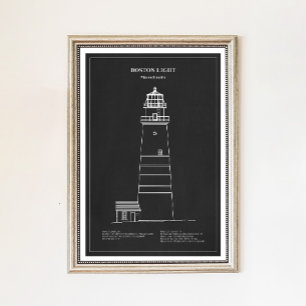 Boston Light Lighthouse - Massachusetts – PD Poster