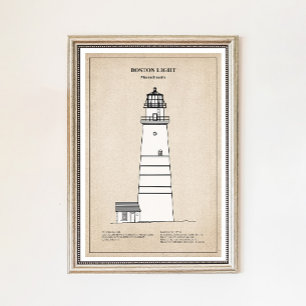 Boston Light Lighthouse - Massachusetts - SBD Poster
