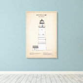 Boston Light Vuurtoren - Massachusetts - SBD Canvas Afdruk (Insitu (Houten vloer))