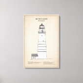 Boston Light Vuurtoren - Massachusetts - SBD Canvas Afdruk (Voorkant)