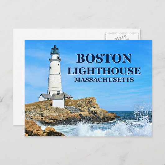 Boston Lighthouse, Massachusetts Briefkaart (Voorkant / Achterkant)