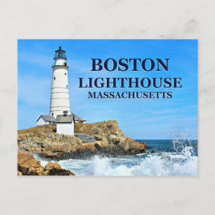 Boston Lighthouse, Massachusetts Briefkaart