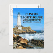 Boston Lighthouse, Massachusetts Briefkaart (Voorkant / Achterkant)