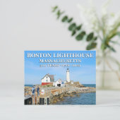 Boston Lighthouse, Massachusetts Briefkaart (Staand voorkant)