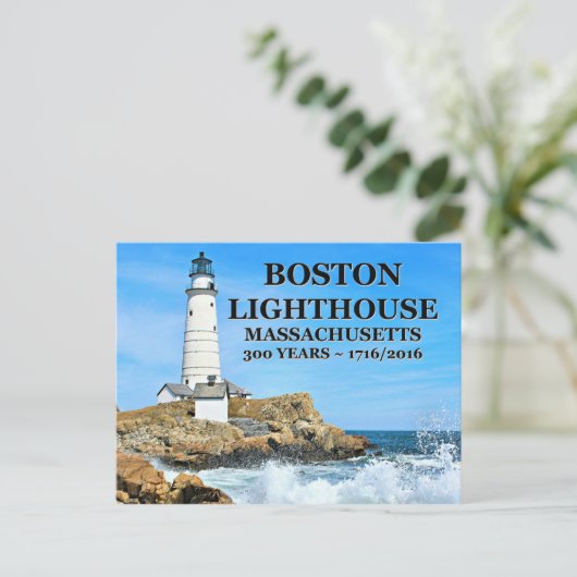 Boston Lighthouse, Massachusetts Briefkaart (Staand voorkant)
