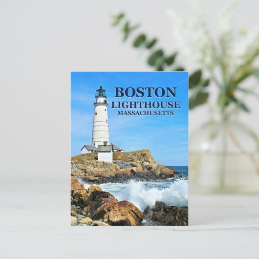 Boston Lighthouse, Massachusetts Briefkaart (Staand voorkant)