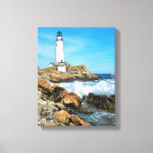 Boston Lighthouse, Massachusetts Canvas Afdruk (Voorkant)