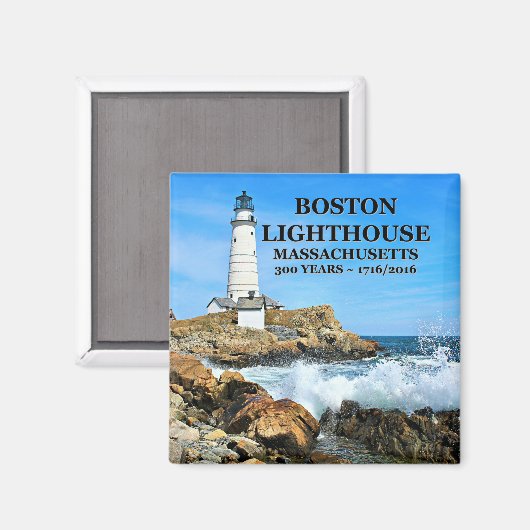 Boston Lighthouse, Massachusetts Magneet (Voorkant / Achterkant)